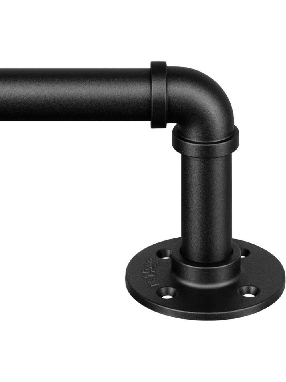 Adjustable 120-240 Inch Industrial Black Curtain Rod - Modern Home Decor